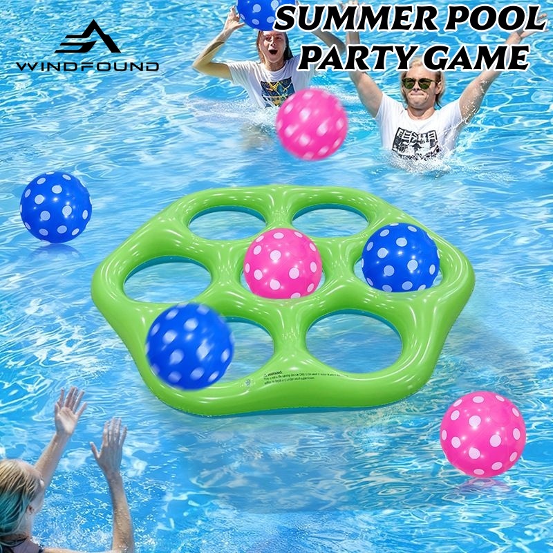 Pool Float Ring Inflatable - Jeu de fléchettes gonflables hexagonales pour