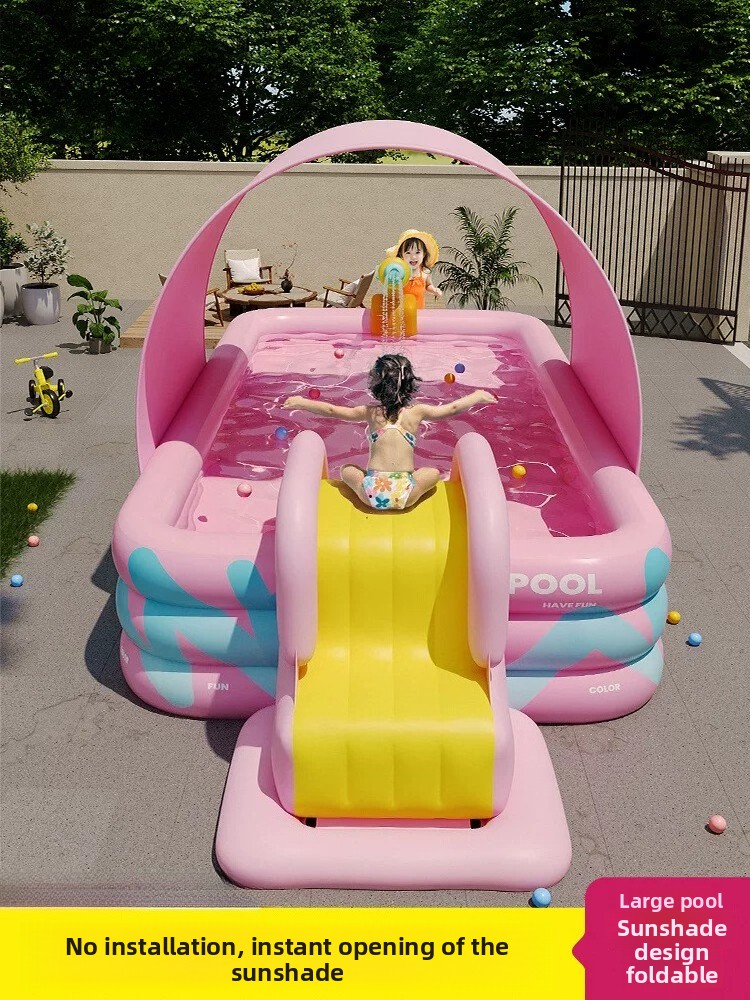 Piscine gonflable avec parasol - Water Slide Inflatable avis et prix