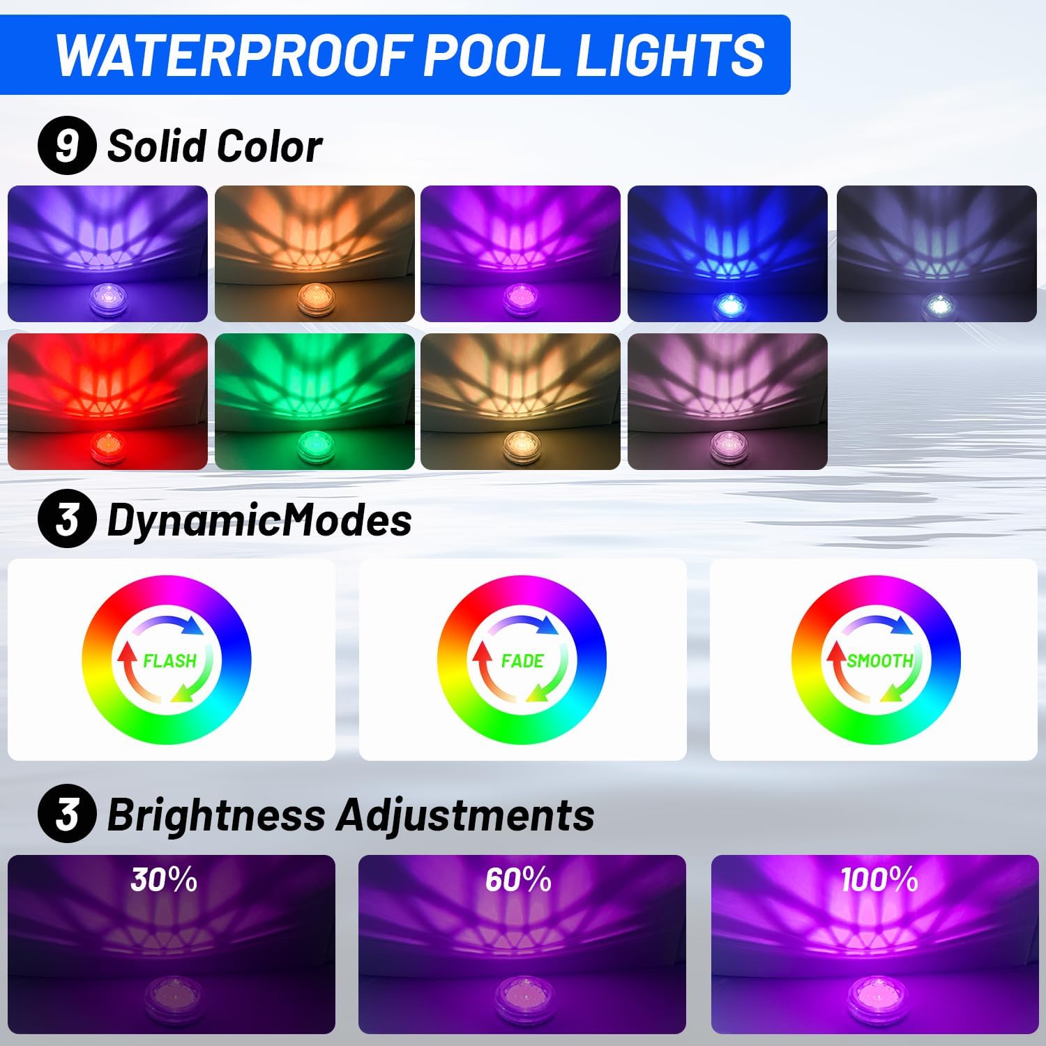 Lumières de piscine, flottante - Pool Light Solar Rechargeable avis et prix