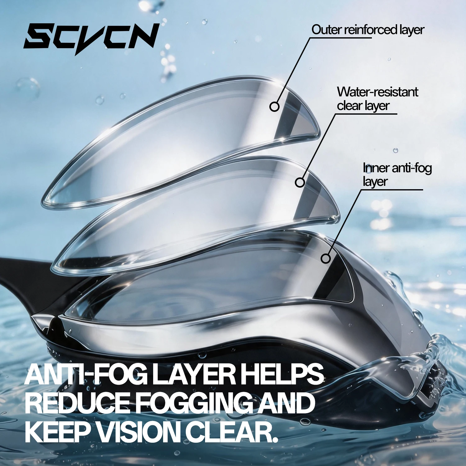SCVCN Nouvelles lunettes de na - Swim Goggles Anti Fog Uv avis et prix